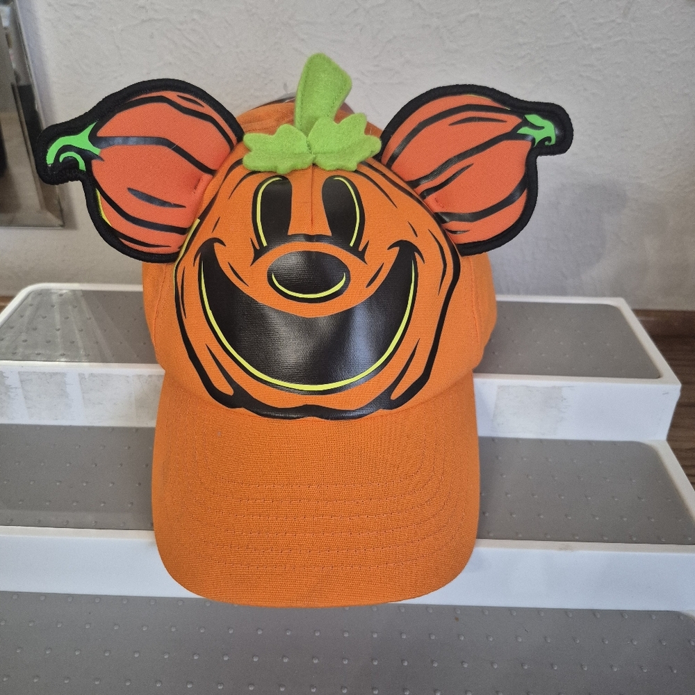 Orange Pumpkin Mickey Mouse Hat